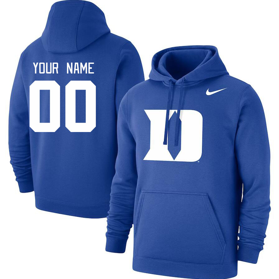 Custom Duke Blue Devils Name And Number College Hoodie-Royal - Click Image to Close